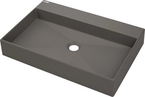 Deante Umývadlo na dosku Correo 60x40 cm granit - CQR TU6S, granit, antracit metalic