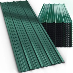 Trapézový plech ARON, súprava 14 ks, 110×46cm, zelená Jurhan