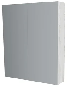 Mereo, Mereo Kúpeľňová zrkadlová skrinka 80 cm, galerka, 2 x dvierka, Multidecor, White Loft Pine, MER-CN798G82WLP1