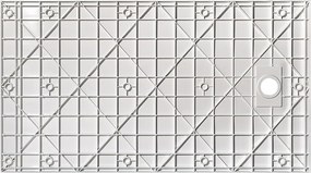 Besco Obdĺžniková sprchová vanička z SMC kompozitu VEXO MARBLE R 100x80 (120x80, 120-180x90) BESCO-Rozmery: 100x80