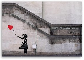 Gario Obraz na plátne Banksy nástenná maľba dievča s balónom Rozmery: 100 x 70 cm