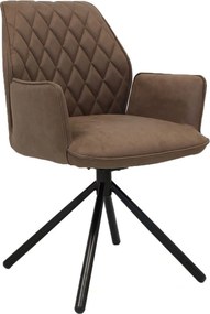 XXXLutz STOLIČKA S PODRÚČKAMI, mikrovlákno, taupe MID.YOU - Stoličky - 001821000404