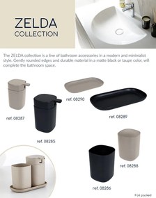 Erga Zelda, pohár na zubné kefky na postavenie, béžová matná, ERG-08288