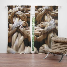 Sablio Záves Banánové listy: 2 ks 140x250 cm