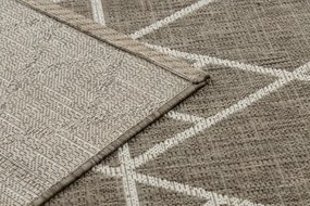 Koberec Šnúrkový SIZAL FLOORLUX 20508 taupe / champagne Trojuholníky