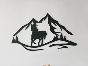 drevko 3D nálepka Klusajúci kôň Rozmer obrazu: 25,5 x 44,5 cm, Farba dekorácie: Čierna