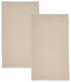 Béžové rýchloschnúce/froté bavlnené osušky v súprave 2 ks 90x140 cm Quick Dry – Catherine Lansfield