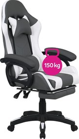 Kancelárske kreslo Juventa (s RGB LED osvietením) (čierna + biela). Vlastná spoľahlivá doprava až k Vám domov. 1040136