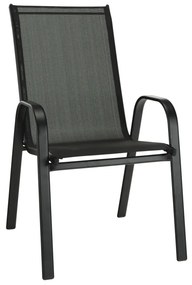 Kondela Stohovateľná stolička, tmavosivá/čierna, ALDERA