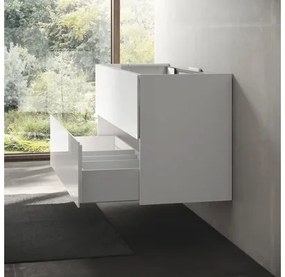 Kúpeľňová skrinka pod umývadlo KEUCO Edition 11 lesklá biela 140 x 70 x 53,5 cm 31362300100