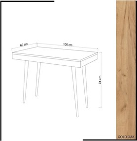 Pracovný stôl Valencia Oak