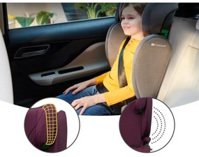 KINDERKRAFT - Autosedačka JUNIOR FIX 2 (100-150 cm) Cherry pearl