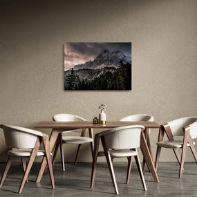 Sklenený obraz skalnatých hôr (70x50 cm)