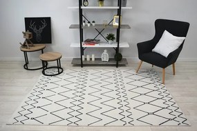 Koberec SENSE Micro 81249 Cik Cak ETNO biely/nebeský