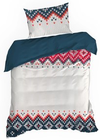 VIANOČNÉ RENFORCÉ OBLIEČKY NORDIC 200X220 CM, 2KS 70X80 CM VZOROVANÉ