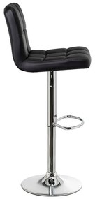 Čierne barové stoličky s nastaviteľnou výškou z imitácie kože v súprave 2 ks (výška sedadla 93 cm) – Casa Selección