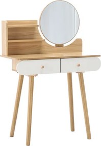 Toaletný stolík NORDIC WOOD naturálny / biely PHO7865