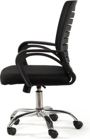 Čierna čalúnená kancelárska stolička Evon – Bonami Essentials