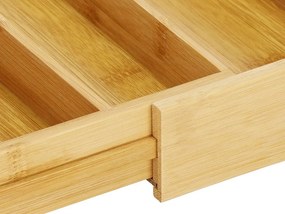 VERK GROUP Organizér do zásuvky, príborník, bambusový, nastaviteľný 27-39 x 37 hĺbka