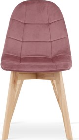 AKCIA Tmavoružová zamatová jedálenská stolička BORA II. akosť