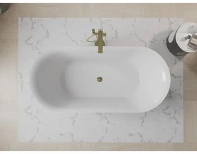 Mexen Roxy, voľne stojaca vaňa 170 x 80 cm, biela, zlatý lesklý prepad, 51201708000-50