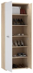 Komoda/Botník SIMO dub sonoma/biela