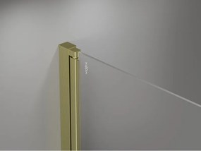 Mexen MIST, 2-krídlové sprchové dvere (d+d) 110x200 cm, 6mm číre sklo, zlatý matný profil, 8A7-110-000-55-00