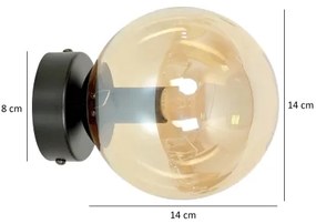 Nástenné svietidlo ROSSI 1xE14/10W/230V čierna/béžová