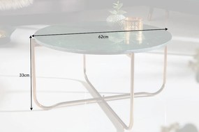 Konferenčný stolík Noble 62cm mramor zelené zlato