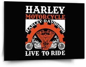 Sablio Obraz Harley-Davidson Live to ride - 150x110 cm
