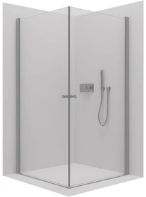 CERANO - Sprchovací kút Antelo Duo L/P - chróm, transparentné sklo - 100x90 cm - krídlový, CER-CER-480412