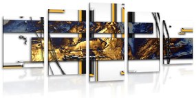 5-dielny obraz luxusná abstrakcia Varianta: 100x50