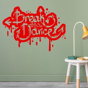Veselá Stena Samolepka na stenu na stenu Break Dance Farba: čierna