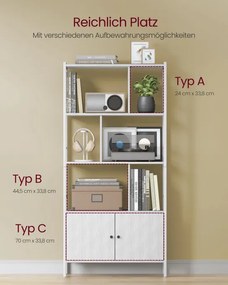 Veľká knižnica so skrinkou LBC022W44