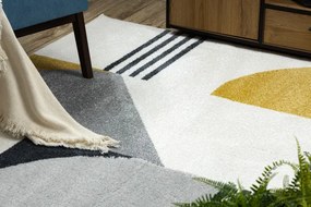 Koberec FUSION 1327 biely / tmavosivý