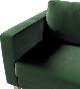 Poťah na sedačku Karlstad (rozkladací, 3-miestny, krátky) farba produktu zelená látka lesklá, zamatová
