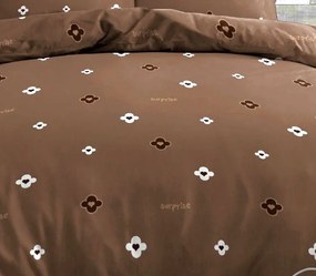 Bavlnené obliečky ROMEA BROWN 3-dielna sada 140x200 cm