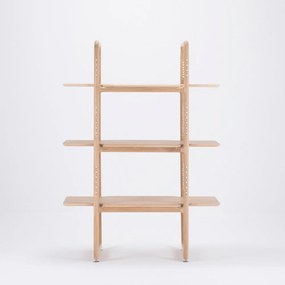 Knižnica z masívneho dubového dreva Gazzda Muse, výška 140 cm