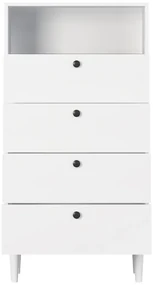 Komoda so zásuvkami DULLUM 60x115cm, biela