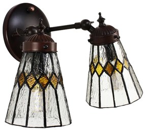 Nástenná Tiffany lampa transparentná