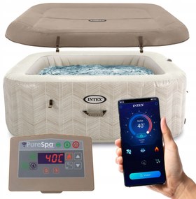 INTEX Pure Spa Chevron Deluxe Vírivka so systémom slanej vody 239x71cm 28472NP