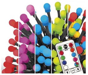 LED RGB Vianočná vonkajšia reťaz 96xLED/64 módov 15m IP44 + diaľkové ovládanie