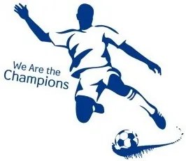 Veselá Stena Samolepka na stenu na stenu Modrý futbalista