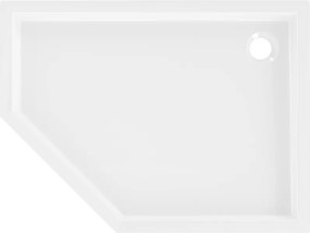 Mexen Flow+, päťuholníková sprchová vanička, pravá, 100 x 90 cm, biela lesklá, 46P109010RH