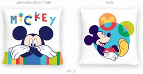 Carbotex DETSKÝ DEKORAČNÝ VANKÚŠ MICKEY 40X40 CM VZOROVANÁ