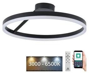 NEDES LED Stmievateľný prisadený luster LED/40W/230V 3000-6500K čierna + diaľkové ovládanie ND4037