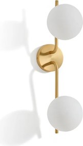Biele/v zlatej farbe nástenné svietidlo Brisia – Kave Home