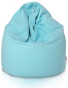 Sedací vak SAKO Meander biely / modrý