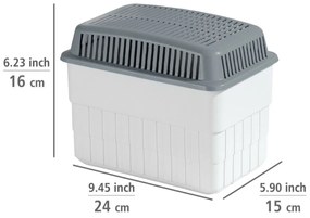 Wenko Odvlhčovač vzduchu do 80 m³ s náhradnou náplňou, 2 x 1 kg, sivá
