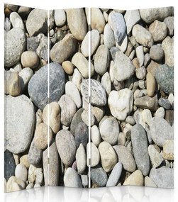 Gario Paraván Kamene na pláži Rozmery: 145 x 170 cm, Prevedenie: Klasický paraván